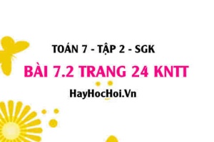 Bài 7.2 trang 24 Toán 7 Tập 2 Kết nối tri thức